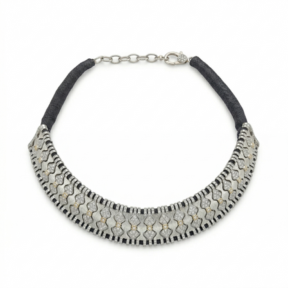 Vintage Radiance 92.5 Silver Filigree Choker