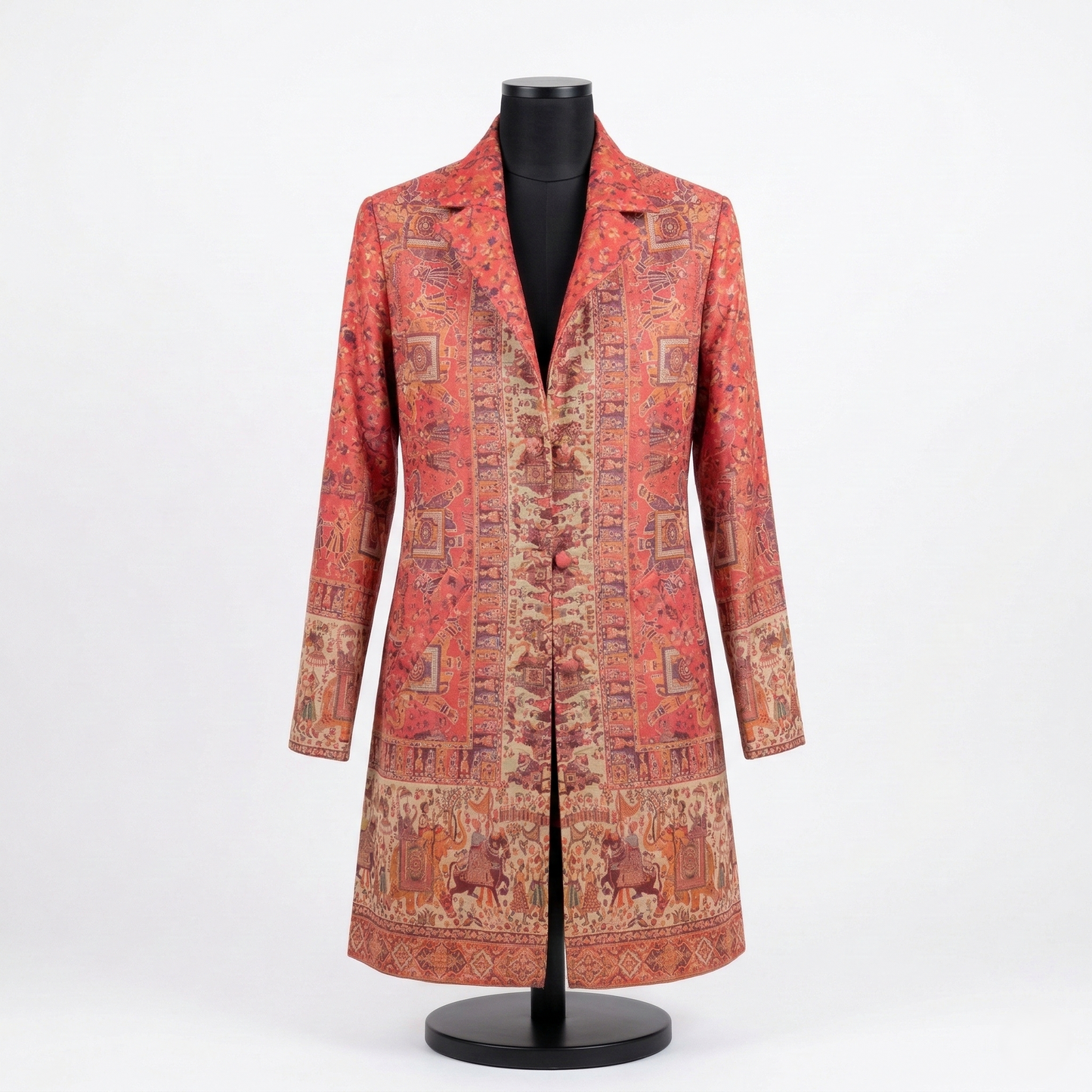 Heritage Tapestry Tailored A-Line Overcoat