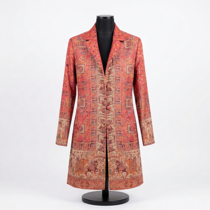 Heritage Tapestry Tailored A-Line Overcoat