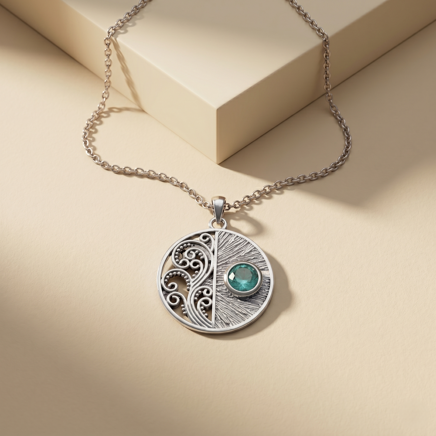 The Eternal Balance Silver Gemstone Pendant