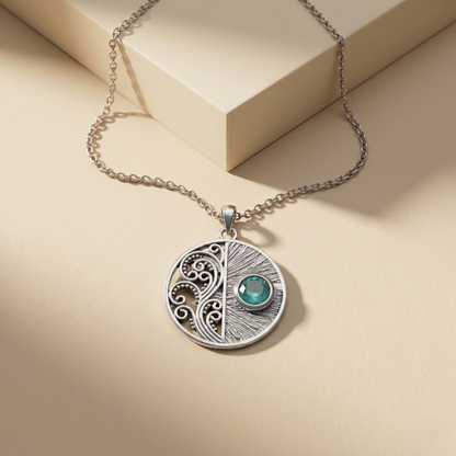 The Eternal Balance Silver Gemstone Pendant