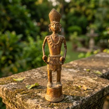 Antique Dhokra Style Brass Tribal Figurine
