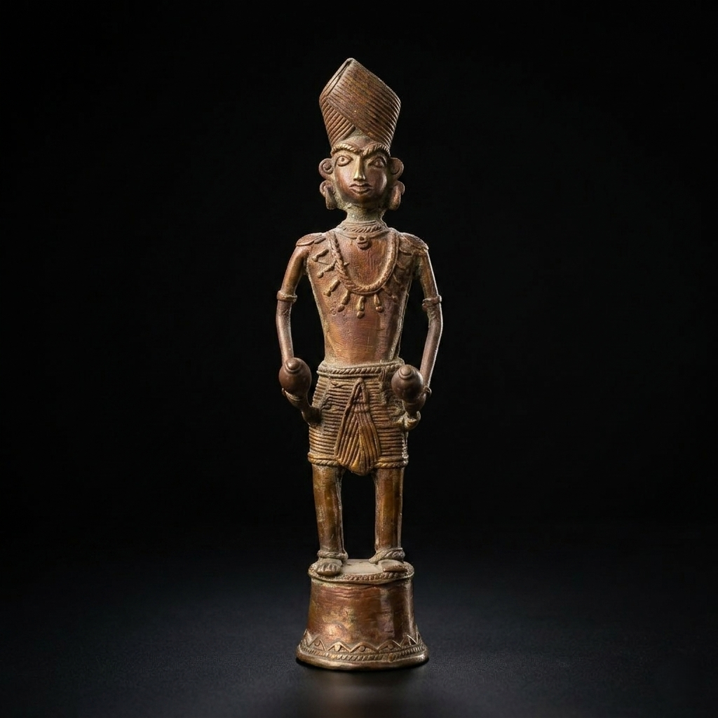 Antique Dhokra Style Brass Tribal Figurine