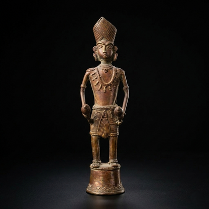 Antique Dhokra Style Brass Tribal Figurine