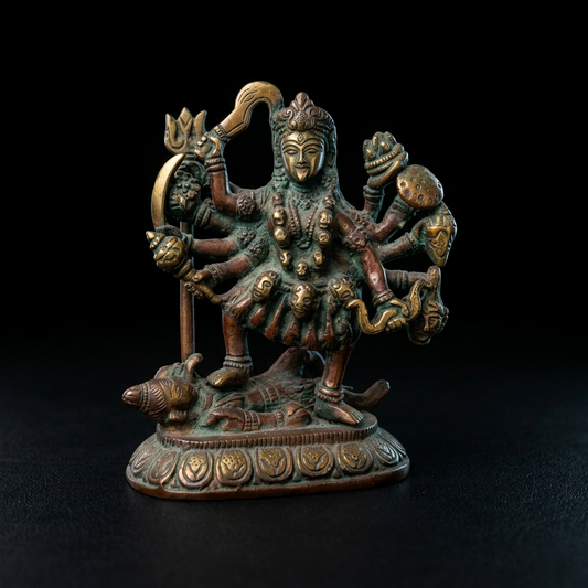 Antique Brass Maa Kali Statue