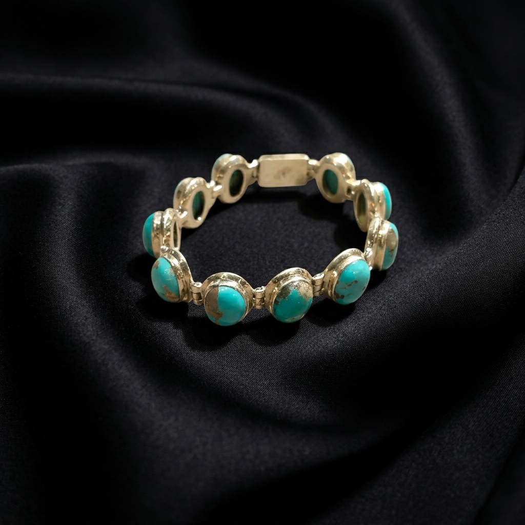 Azure Skies Sterling Silver Artisan Bracelet
