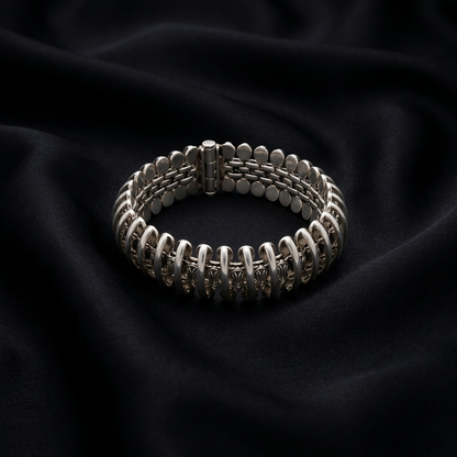 Vintage Silver Filigree Statement Bracelet