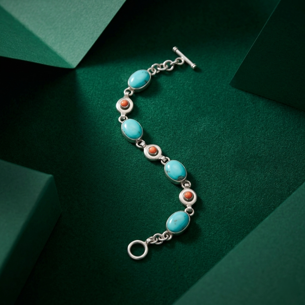 The Eternal Azure Silver Link Bracelet