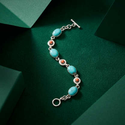 The Eternal Azure Silver Link Bracelet