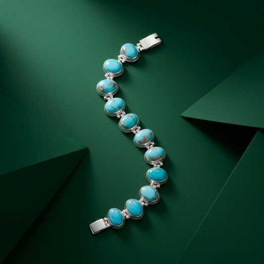 Azure Skies Sterling Silver Artisan Bracelet