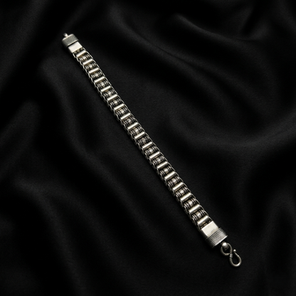 Handcrafted Geometric 92.5 Sterling Silver Bracelet
