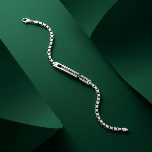 Elegant Geometric 92.5 Sterling Silver Bracelet