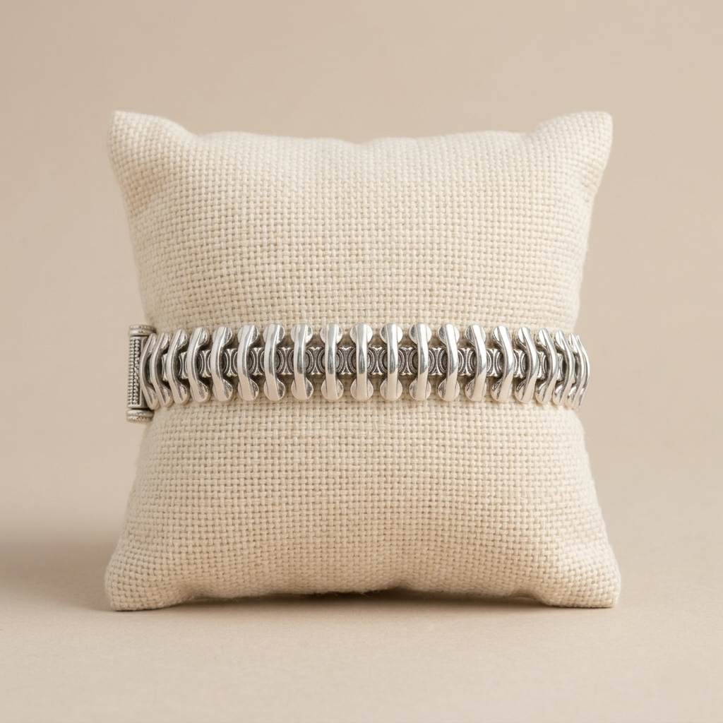 Vintage Silver Filigree Statement Bracelet