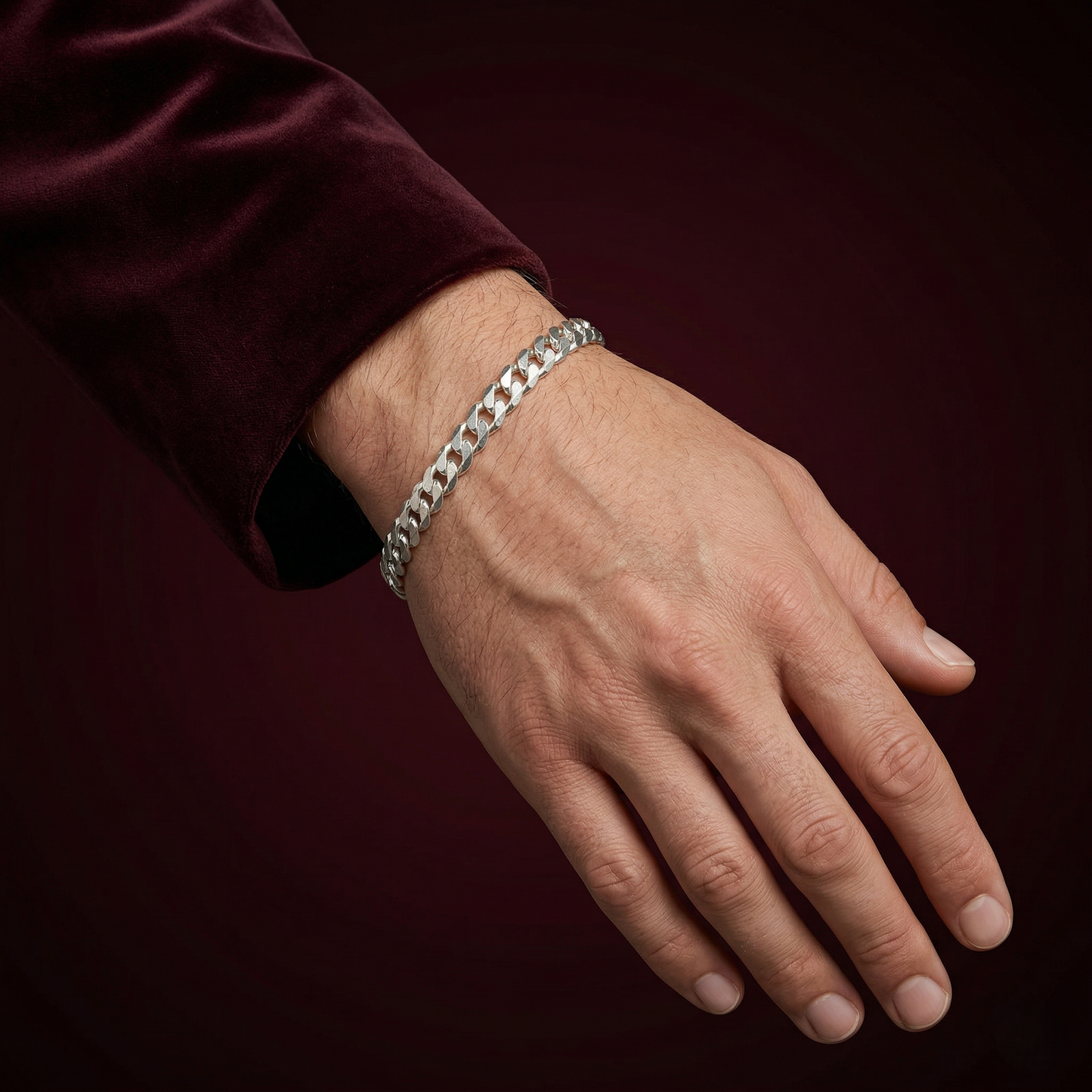 Elegance Glimmer Sterling Silver Bracelet