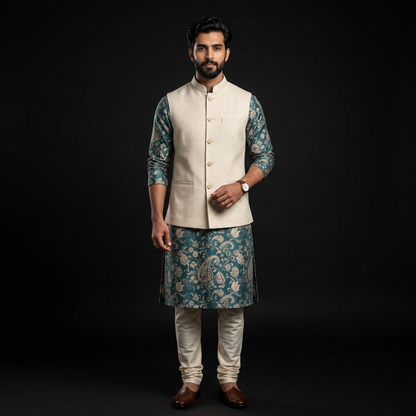 Regal Ivory Silk Speckled Heritage Waistcoat