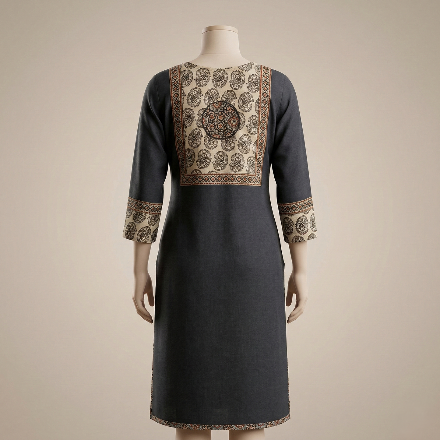 Hand Printed Indigo Royal Blue Heritage Kurti