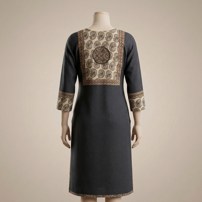 Hand Printed Indigo Royal Blue Heritage Kurti