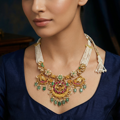 The Heritage Emerald & Pearl Crescent