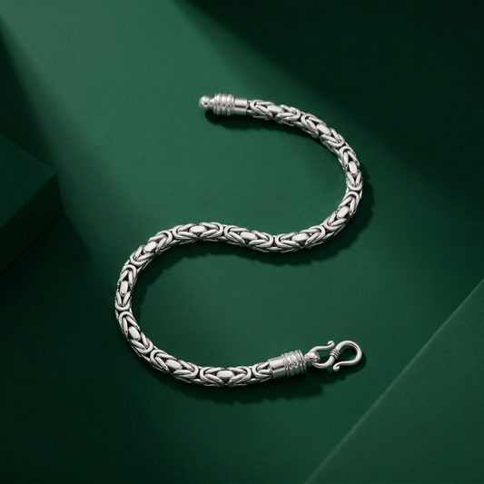 Royal Sterling Floral Link Bracelet