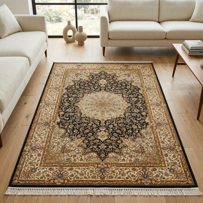 Intricate Medallion Pattern Persian Style Rug