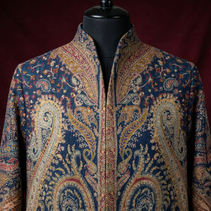 Imperial Tapestry High Neck Long coat