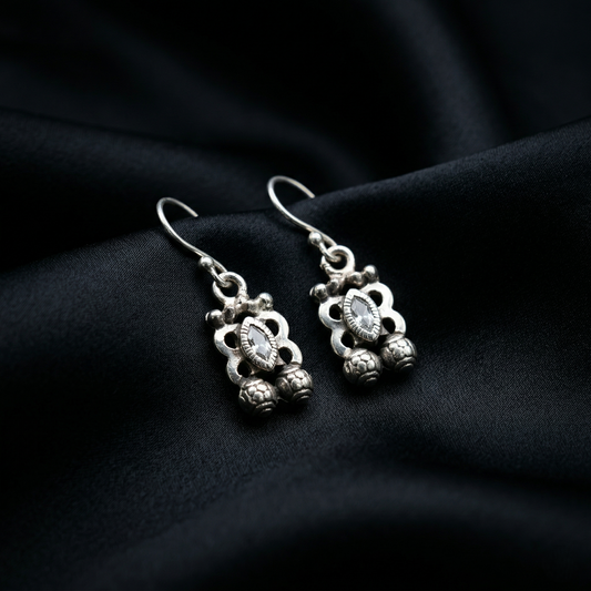 Antique-Finish 92.5 Sterling Silver Drops