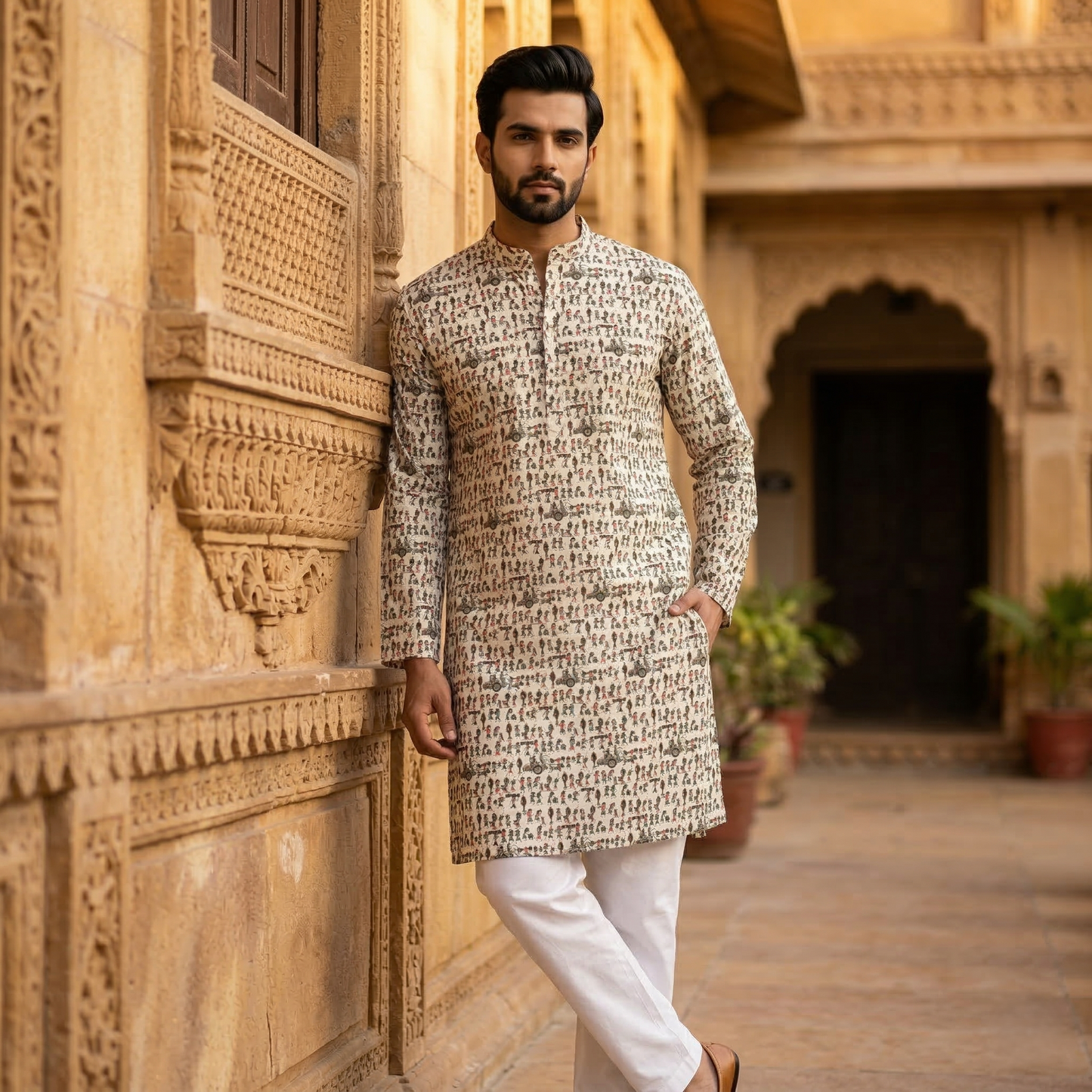 Heritage Hand-Block Printed Artisanal Kurta