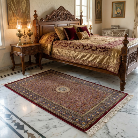 Royal Crimson Silk Touch Persian Rug