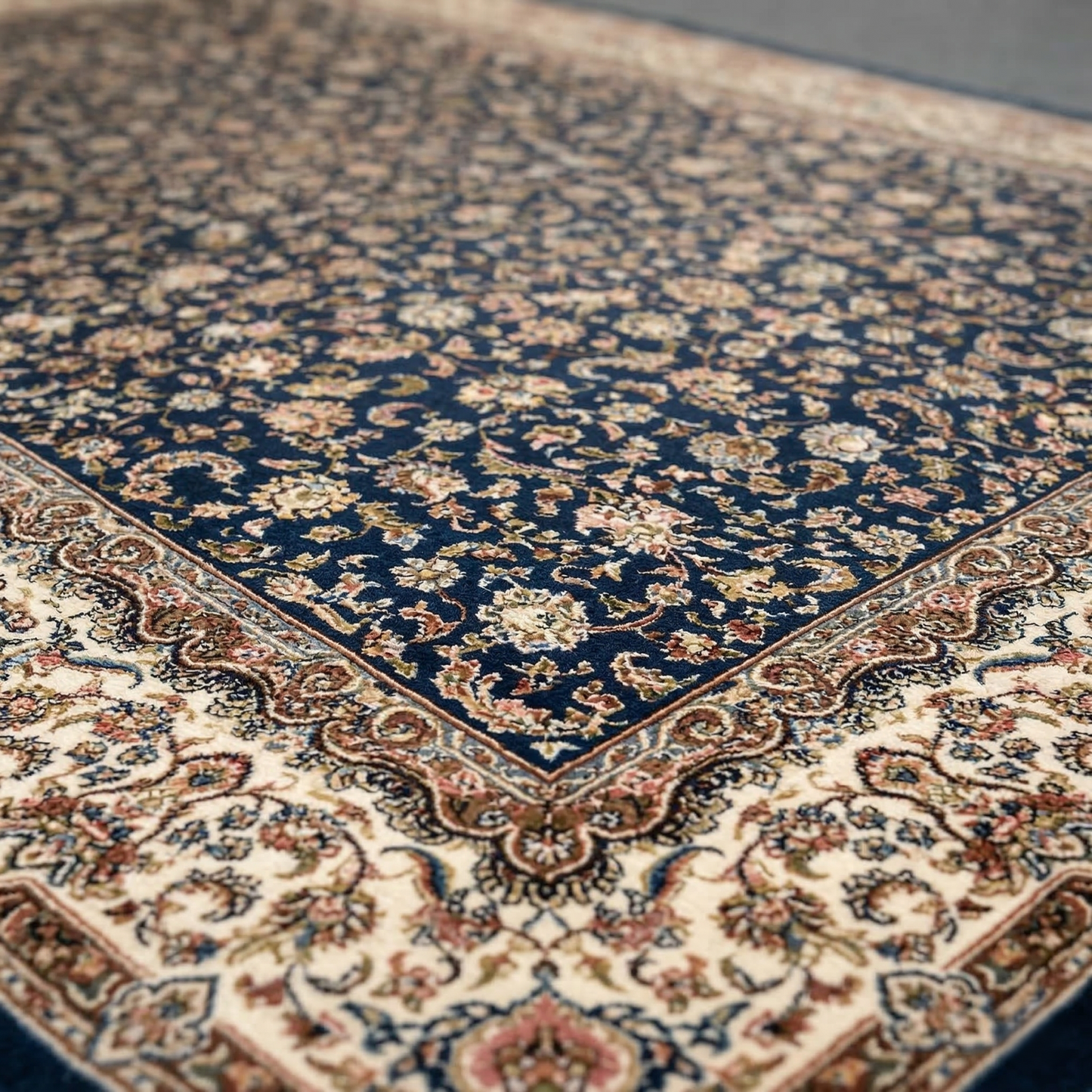 Traditional Midnight Floral Persian Style Rug