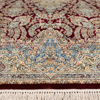 Vintage Medallion Crimson Persian Style Rug