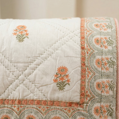 Floral Heritage Hand Block Quilt