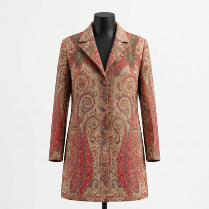 The Heritage Paisley Tailored Wool Coat