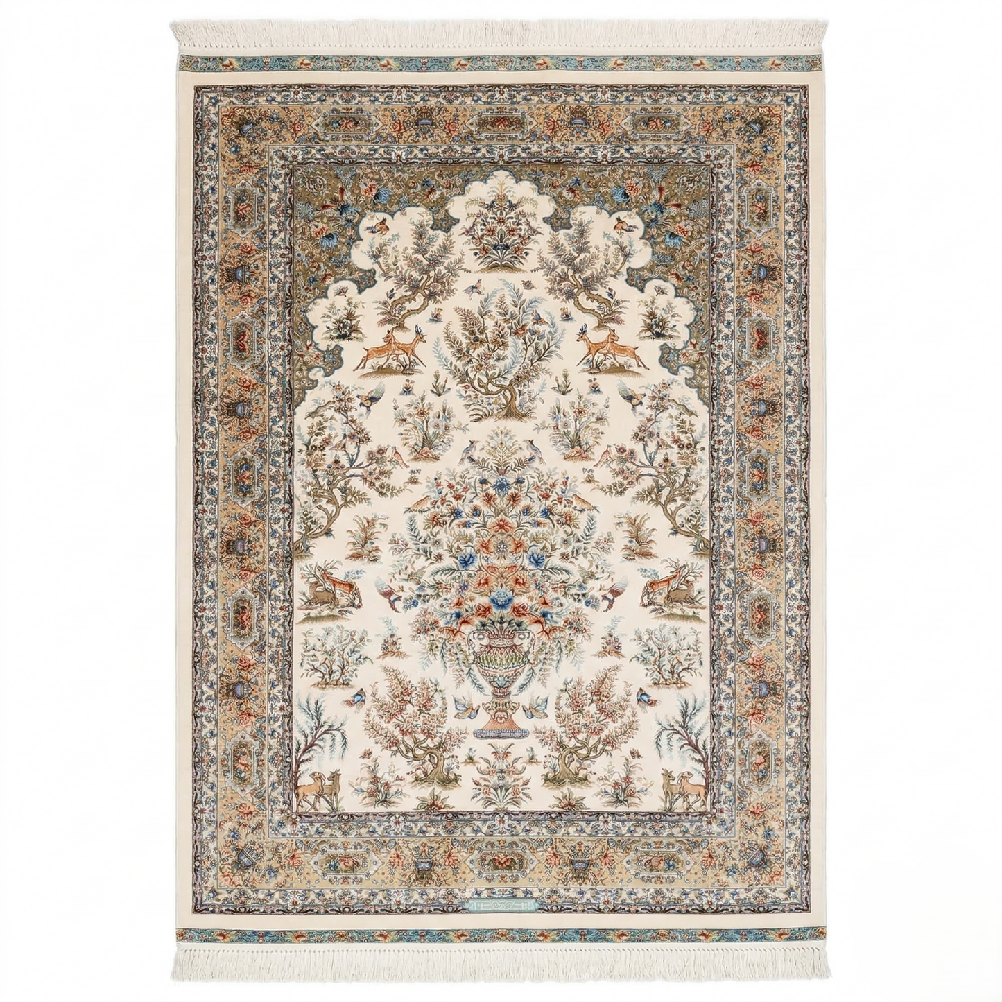Hand Tufted Persian Garden Silk Rug