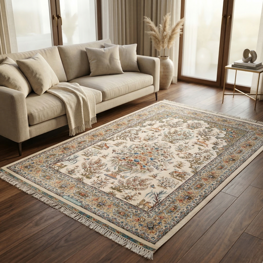 Hand Tufted Persian Garden Silk Rug