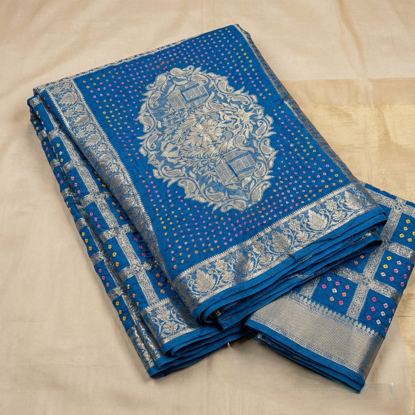 Exquisite Teal Banarasi Silk Patola Saree