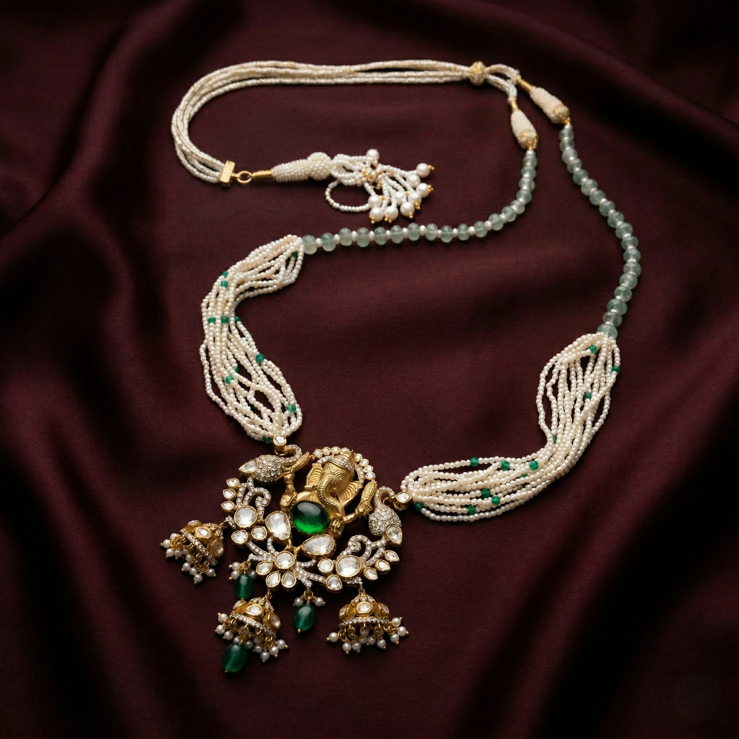 The Divine Ganesha Heritage Pearl Mala