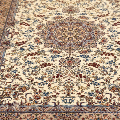 Floral Medallion Hand-Tufted Persian Rug