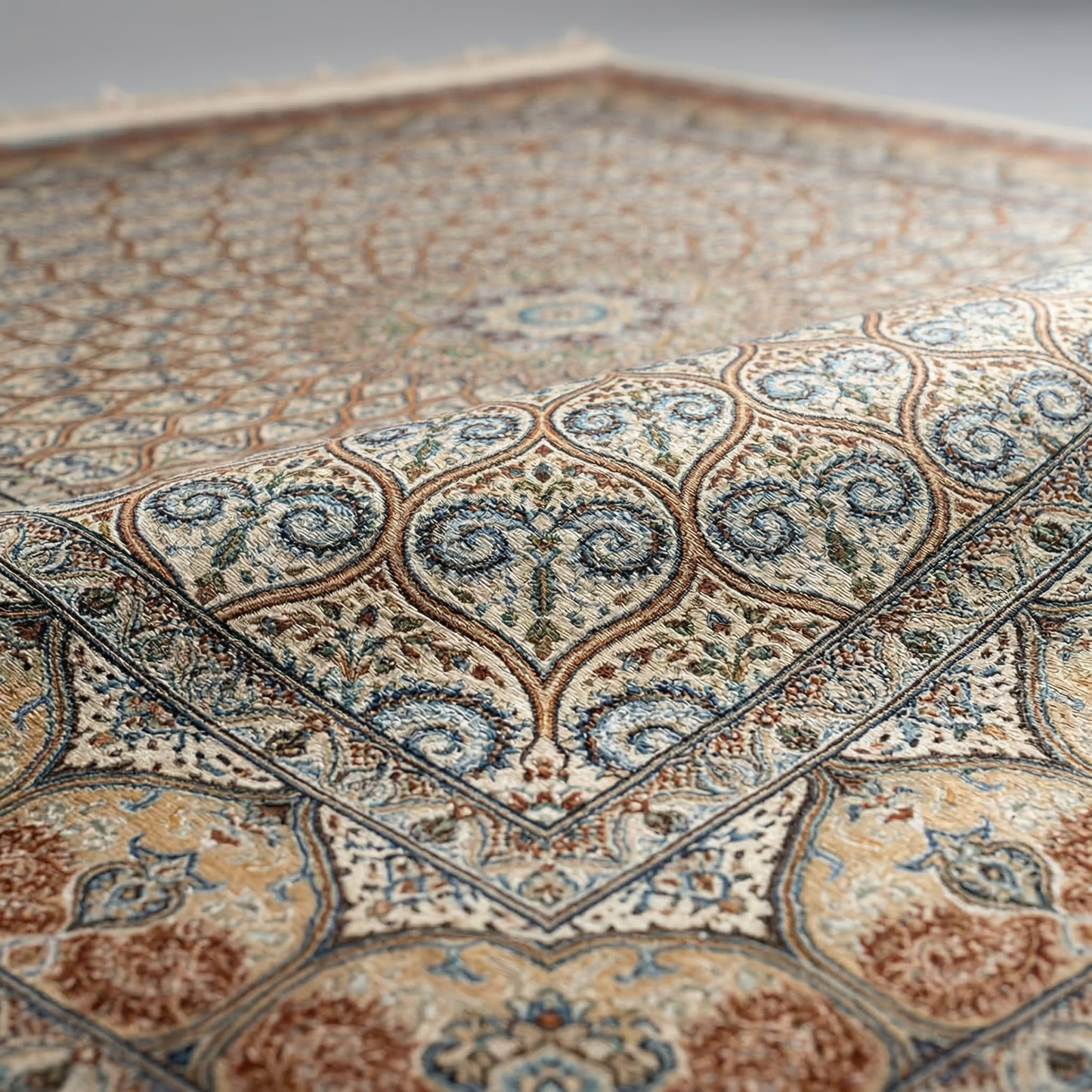 Royal Persian-Inspired Floral Medallion Rug