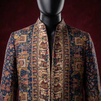 Equestrian Heritage Stand Collar Tapestry Coat