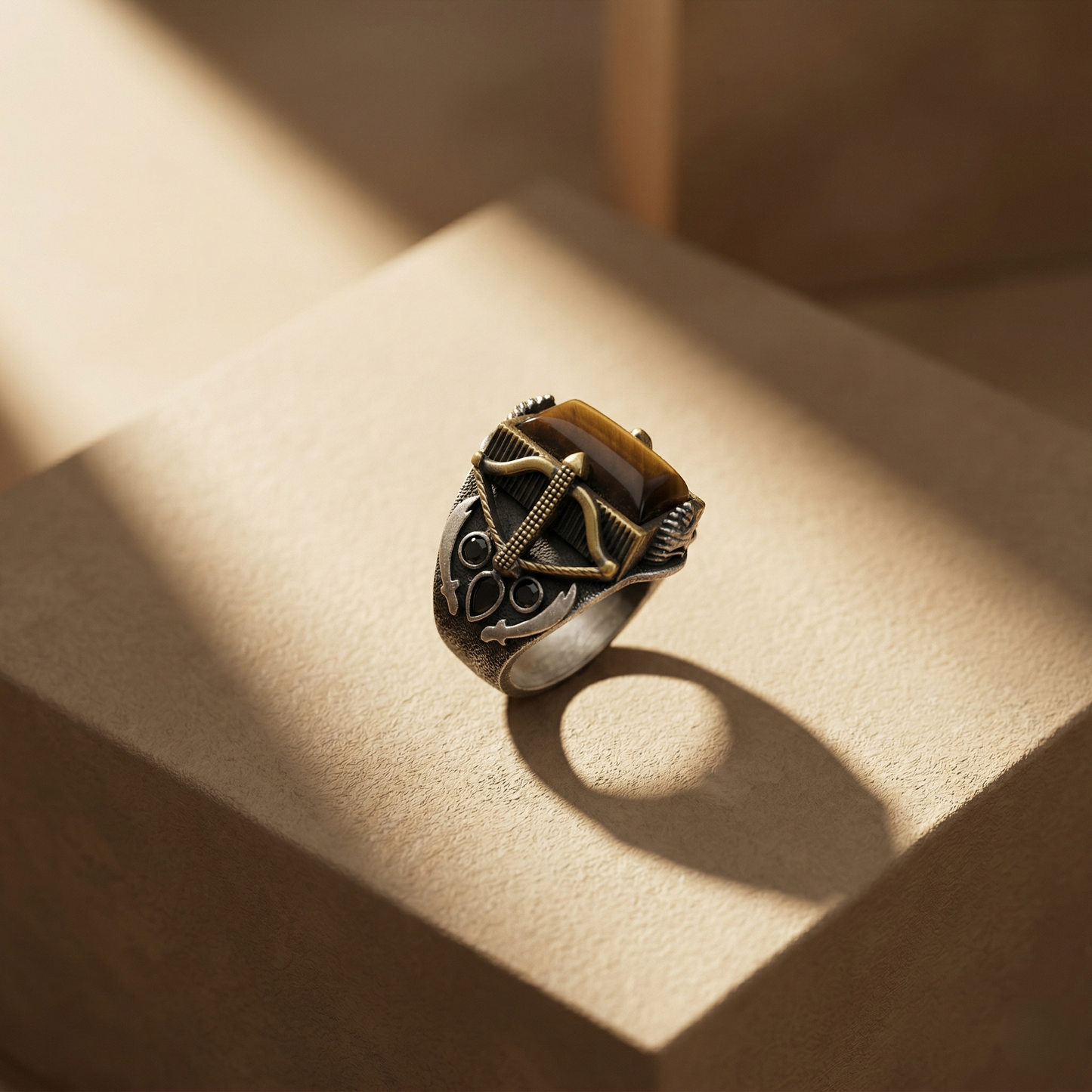 Artisan Archer Tiger’s Eye Silver Ring