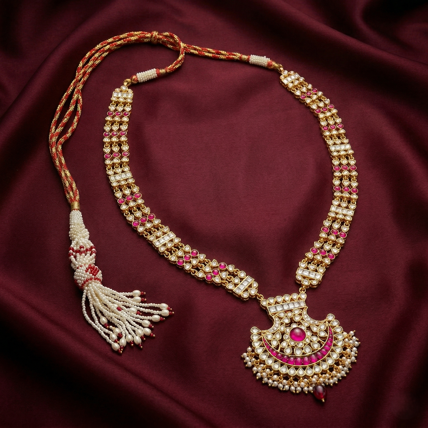 Royal Chandbali Heritage Silver Necklace Set
