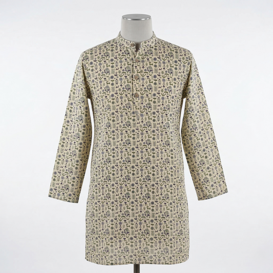 Artisanal Heritage Hand-Block Printed Kurta