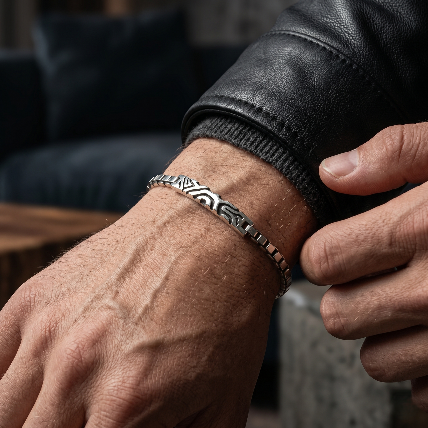 Sleek Silver Box Chain ID Bracelet