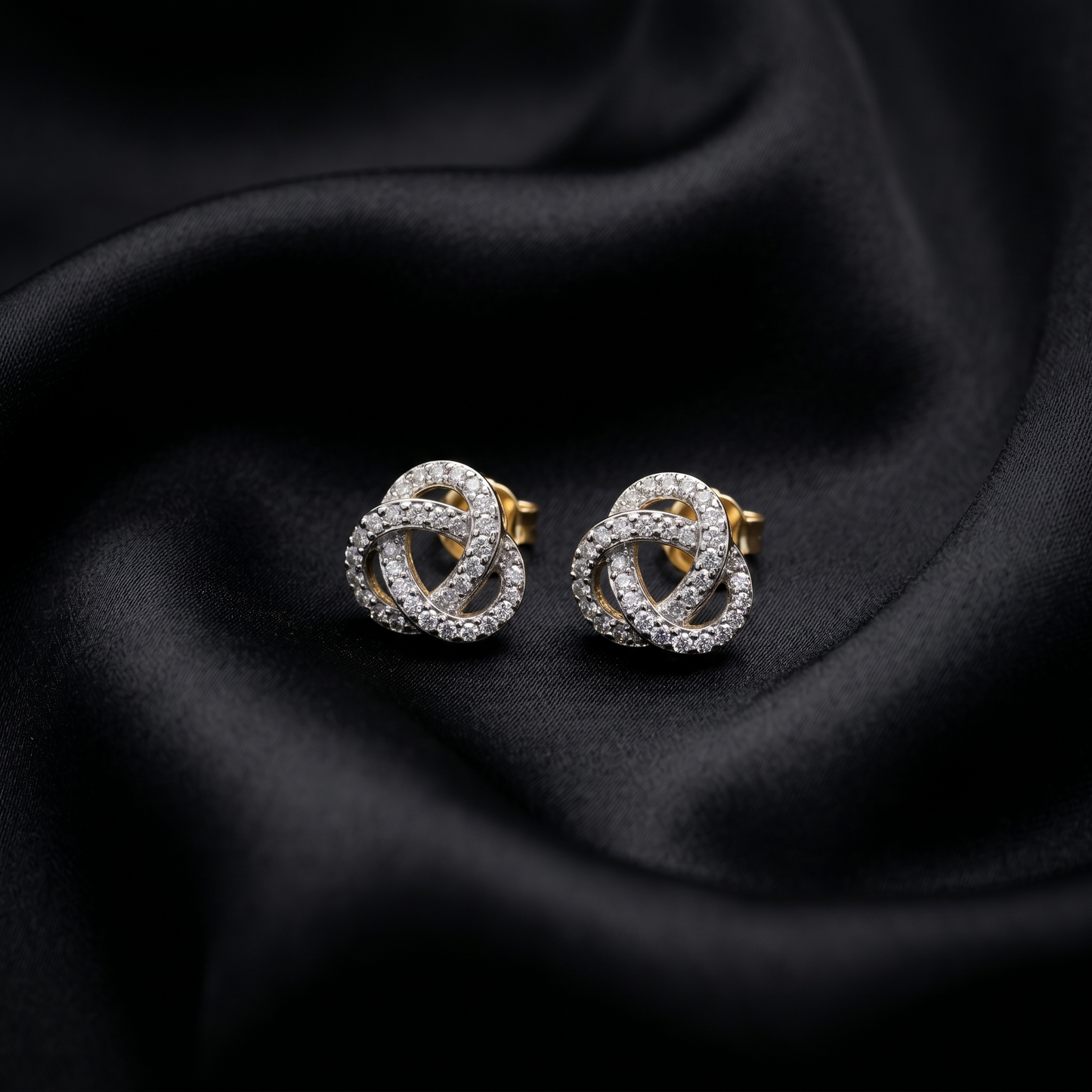 The Eternal Interlocking Silver Stud Earrings