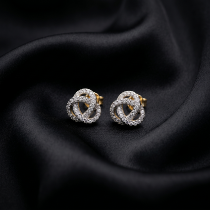 The Eternal Interlocking Silver Stud Earrings