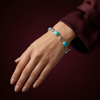 The Eternal Azure Silver Link Bracelet