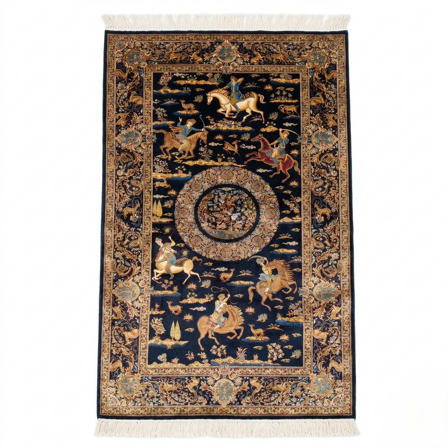 Imperial Heritage Silk-Inlay Persian Rug