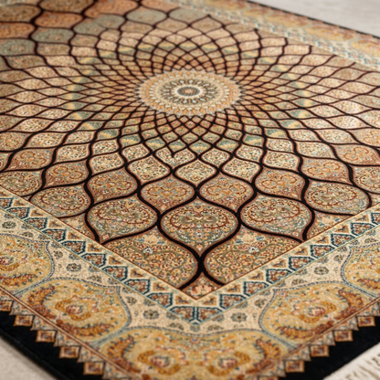Intricate Mandala Medallion Traditional Persian Rug