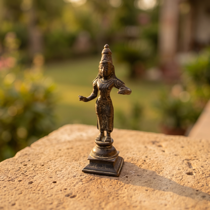 Antique-Finish Brass Heritage Devi Statue