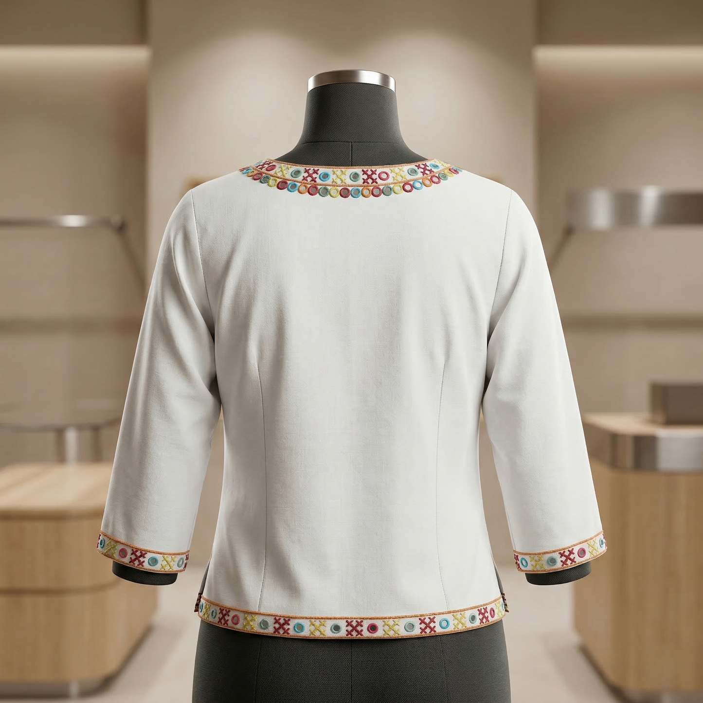 Ethno-Chic Embroidered Heritage Fusion Jacket